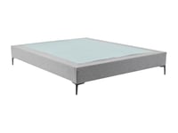 Vente-unique - Sommier déco tapissier 140 x 200 cm déhoussable - Gris - ISANI de YSMÉE