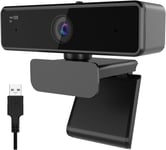 V11 2K Webcam Pc Avec Microphone, Full Hd 1080P/60Fps Business Webcam Pour Zoom/Skype, 90° Grand Angle, Usb Plug&Play, Couvercle De Privacité, Caméra Web Pour Windows/Mac Pc/Laptop