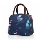 Qersta - Marine Flamingo Frais Bento Sac Bento Sac Portable Isolé Sac à Lunch Cool Sac à Lunch Pique-Nique Sac Fourre-Tout Sac De Poche Isolé Toile