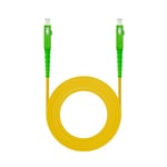 Câble fibre optique SC/APC vers SC/APC monomode avec gaine LSZH (faible émission de fumée et sans halogène) de couleur jaune, longueur de 1 m, idéal pour les connexions réseau à haut rendement et