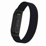 Elastisk Xiaomi Mi Band 3/4/5 (Size L) urrem - Sort