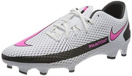 Nike Unisex Adults Phantom GT Academy FG/MG Soccer shoe, White/Pink Blast-Black-Black, 7 UK