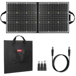 100W Panneau Solaire Portable Monocristallin Pliable pour Générateurs Solaires Powerstation, pour Jardin Camping Aventure Urgence - Flashfish