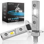 AGPTEK Ampoules H1 LED, 60W 16000LM Phare pour Voiture et Moto, H1 LED Anti Erreur 400% Luminosité 6000K Blanc, Remplace Lampes Halogène Xénon IP68 Étanche pour Feux de Croisement - 2 Pièces