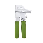 Swing-A-Way Portable Can Opener with Sharp Blade, Manual Hand Held, 2-in-1 Can and Bottle Opener, Made of Steel, Easy Turn Knob, Basic Kitchen Essentials (Green)