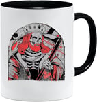 Jungle Mug Tasse viking nordique | Idée cadeau pour les hommes âgés, papa, grand-père, tasse à café, motif viking, tête de mort, chope à bière thors hammer (VIKING017)