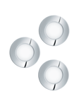 EGLO FUEVA 1 recessed spot Ø85 mm IP44 3-pack chrome