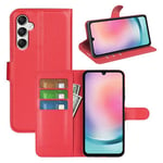 samsung Samsung Galaxy A25 5G PU Wallet Case Red