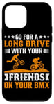 Coque pour iPhone 12 mini Partez pour un long trajet avec vos amis sur votre BMX