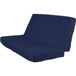 Terre De Nuit - Drap housse bleu marine pour matelas clic-clac bonnet 20 cm 120x190