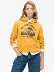 Superdry Lo-Fi Outdoor Graphic Hoodie, Mustard Yellow