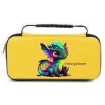 Etui pochette Switch lite jaune dragon fluo personnalisee