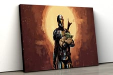 52 north Science Fiction scene with baby Canvas famous scene Wall Art Print Various Sizes pp251 (A3 (16x12inch))…