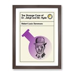 Book Cover The Strange Case Of Dr Jekyll And Mr Hyde Modern Framed Wall Art Print, Ready to Hang Picture for Living Room Bedroom Home Office Décor, Walnut A2 (64 x 46 cm)