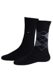 Tommy Hilfiger - Men's Socks - Check (2-Pack) - Black - 47/49