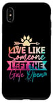 Coque pour iPhone XS Max Live Like Someone Left Open the Gate Tie Dye Tenue pour chien