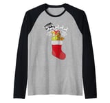 Christmas Scooby Doo Shaggy Stocking Reindeer Mystery Van Raglan Baseball Tee