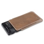 caseroxx Business-Line Poche pour Sony Xperia SP en brun fait de Cuir artificiel