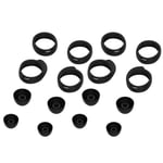 Hemobllo 16 Pcs Replacement Ear Tips Compatible for Samsung Galaxy Buds/Buds+ - Soft Silicone Earbuds Eartips Wingtips Earhooks Kit Earpads Earphones Tips Cover (Black)