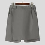 Men Cargo Combat Shorts Cotton Chino Twill Knee Length Half Pants Pockets Skirts