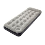 Hi-Gear Deluxe Single Air Bed with Built-in Foot Pump and Raised Pillow