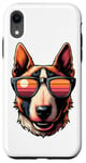 Coque pour iPhone XR Retro Lunettes De Soleil Miniature Bull Terrier Mini Bull