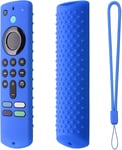 Coque de protection en silicone antidérapant pour télécommande Fire TV Stick Bleu(Q1565)