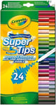 CRAYOLA Supertips Washable Markers Felt Tip Pens in Assorted Colours Pack of 24