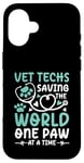 Coque pour iPhone 16 Vet Techs Saving The World One Paw At A Time