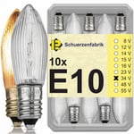 Schuerzenfabrik 10x Ampoules de rechange E10 34V 3W pour guirlande lumineuse ...