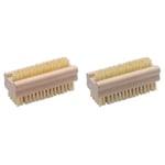 Brosse a Ongle et Main Gerlon – 2 Faces et 2 Longueur de Poils pour Déloger Facilement Toutes Les Salissures (Lot de 2)