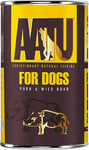 AATU 90/10 Wet Dog Food in a Tin - Pork & Wild Boar (6x400g) - Grain Free Recipe - No Artificial Ingredients - Good for Low Maintenance Feeding