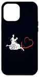 Coque pour iPhone 14 Pro Max Triathlon Heartbeat EKG Jeu de sport amusant pour natation, vélo, course à pied