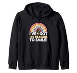 100th Day of School I've Got 100 Reasons To Smile Zip Hoodie