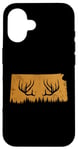 Coque pour iPhone 16 Abri de jardin Chasseur d'élan en bois de cerf