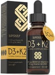 Vitamin D Drops - Vitamin D3 K2 Liquid for Adults High Strength - Vitamin D 4000 IU & Vitamin K2 25mcg - 30ml 600 Drops - Liquid Vitamin D 1000IU per 1 Drop - Vegetarian Supplement with Oil & Orange