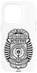 Coque pour iPhone 15 Pro Badge de police amusant True Crime Detective Division