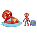 Spidey avec Roto-glisseur, pack de véhicule avec figurine 10 cm et accessoire, Spidey et ses Amis Extraordinaires, à partir de 3 ans