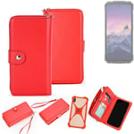 Wallet Mobile phone cover Blackview BV8100 Phone protective Case red