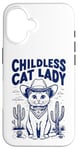 Coque pour iPhone 16 Chat Cowboy sans enfant Cat Lady For Kamala Election Voting