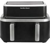 HAMILTON BEACH VisionCook HB700VCGS Dual Air Fryer - Black & Silver, Black,Silver/Grey