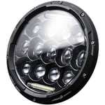 1 phare led pour voiture et moto de 7 pouces, 200 w, 6000 k, IP67, étanche, feux de croisement/feux de route