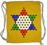 Halma Board Drawstring Bag Chinese Checkers Game Dice Dices Retro Geek Nerd