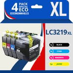 123CONSOMMABLES - LC3219XL Cartouches encre compatible avec Brother LC3219XL LC3219 LC3217 pour Brother MFC-J5330DW, J5730DW, J6930DW, J5930DW, J6530DW, J6935DW (1 Noir / 1 Cyan / 1 Magenta / 1 Jaune)