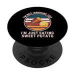 Retro I'm Not Ignoring You I'm Just Eating Sweet Patate PopSockets PopGrip Interchangeable