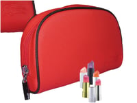 LACOSTE COSMETICS MakeUp Bag Pouch Vintage L62 Classic Slg 3 Red NEW