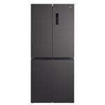 CHiQ Amecican Fridge Freezer Cross Door, 415 L, 182 cm Height, 63 cm Depth,Side by Side,Care+ Multi-Temp Zone,Smart Inverter Compressor, Sleek Stainless Dark, Free Frost,E Rared