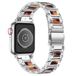 Diamond Bracelet Apple Watch 45mm Series 8 Silver Coffee