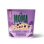 MOMA - Blueberry & Vanilla Porridge Pot - 65g - Made with British Wholegrain Jumbo Oats • High in Fibre & Protein • Ready in 3 Minutes • Contains Real Fruit • No Added Sugar