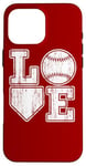 Coque pour iPhone 16 Pro Max Plaque vintage Love Baseball Mom Home pour amateurs de baseball